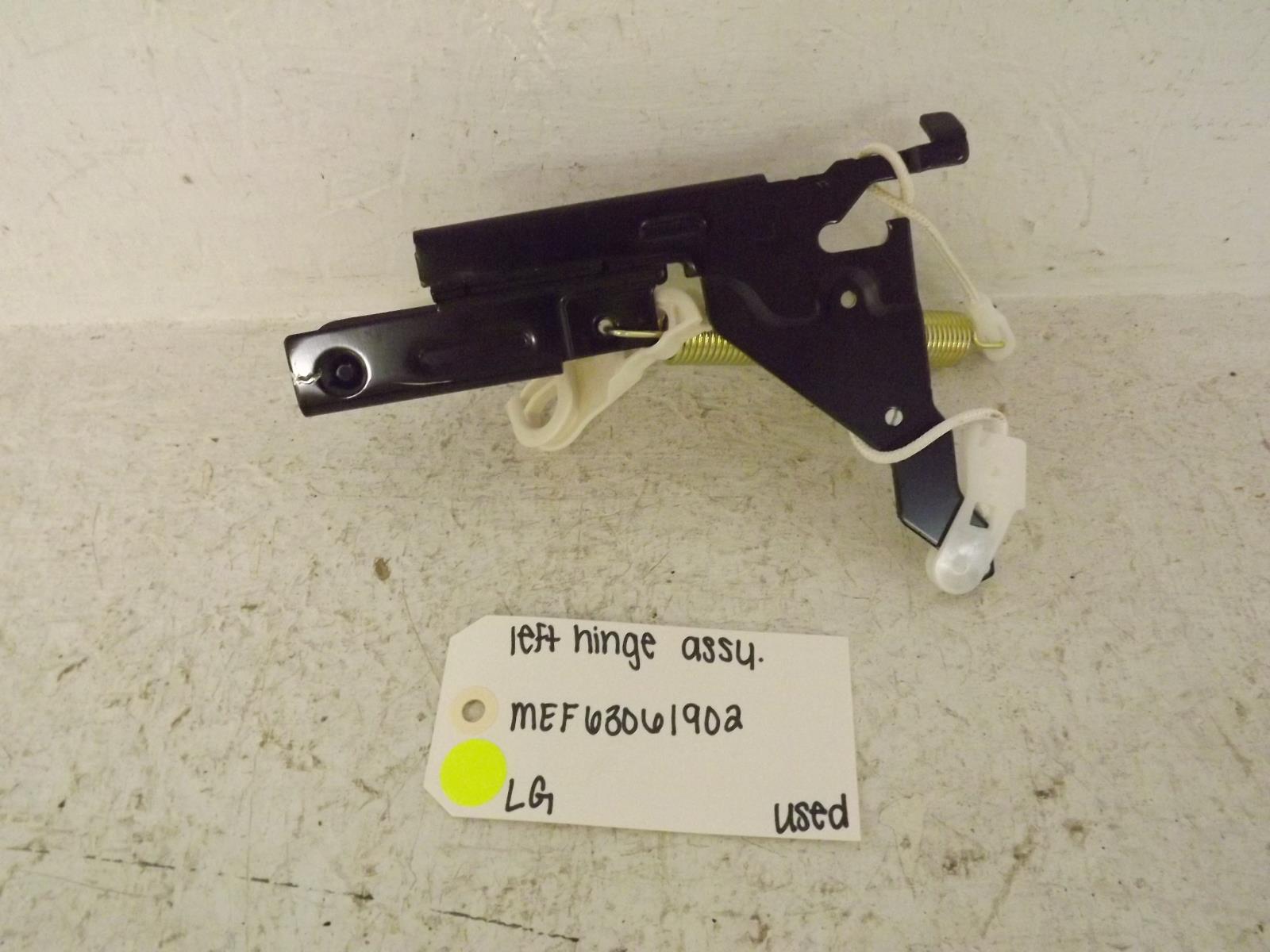 LG Dishwasher MEF63061902 Left Hinge Assembly Used LG Dishwasher MEF63061902 Left Hinge Assembly Used
